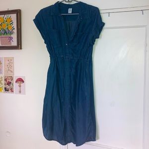 Chambray maternity dress